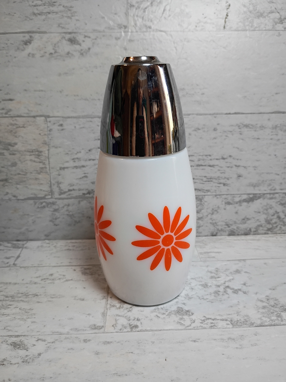 Flower Power Westinghouse Gemco Sugar DispenserOrange Daisy Motif - Home Accents